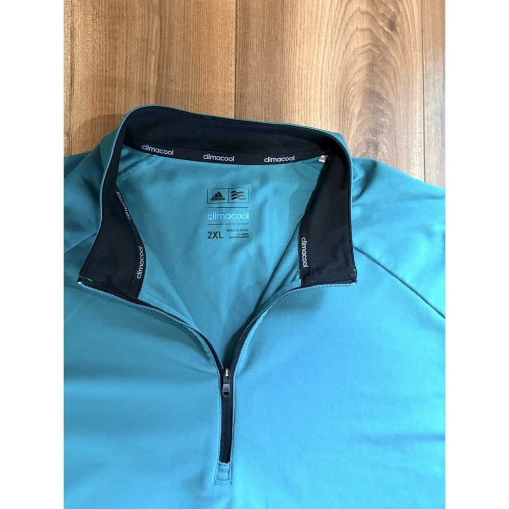 Adidas Climacool Quarterzip Pullover Men's 2XL Green Golf Fleece